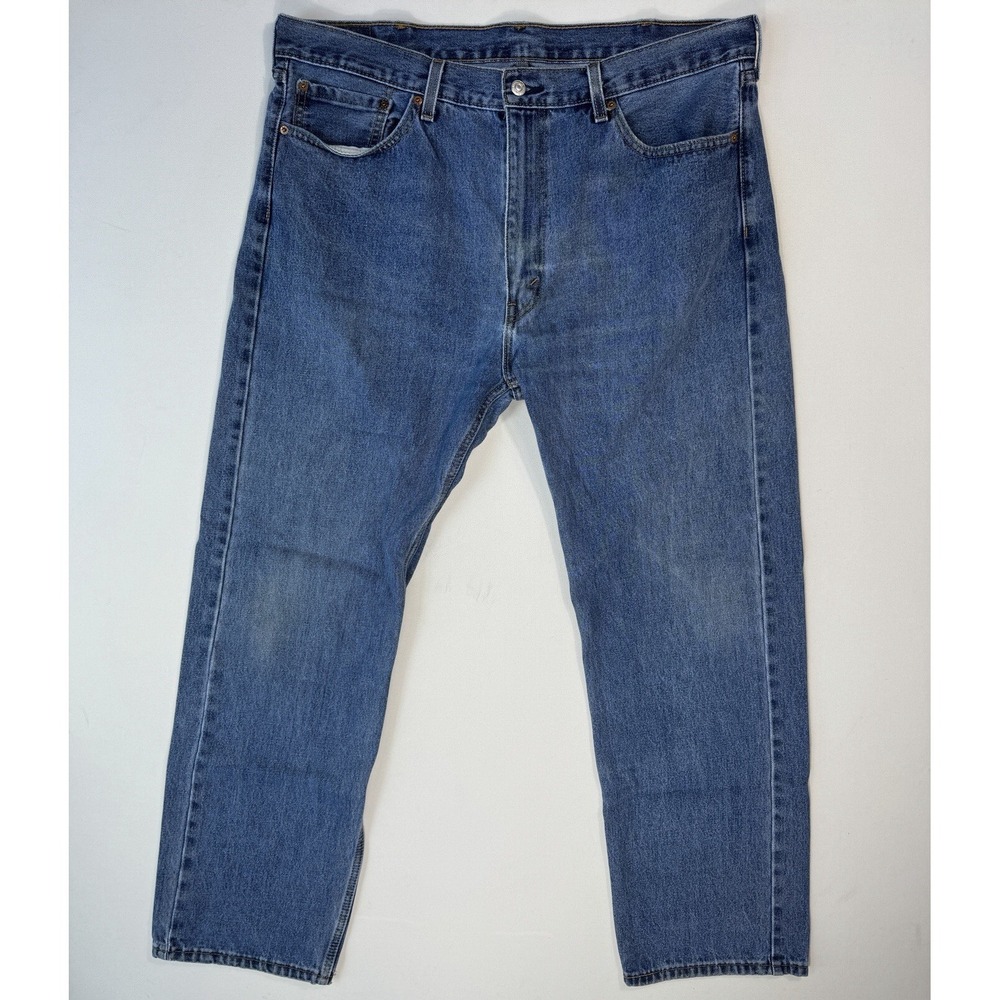 Levi's 505 Jeans Mens 40x32 Regular Fit Blue Denim Work Construction Casual
